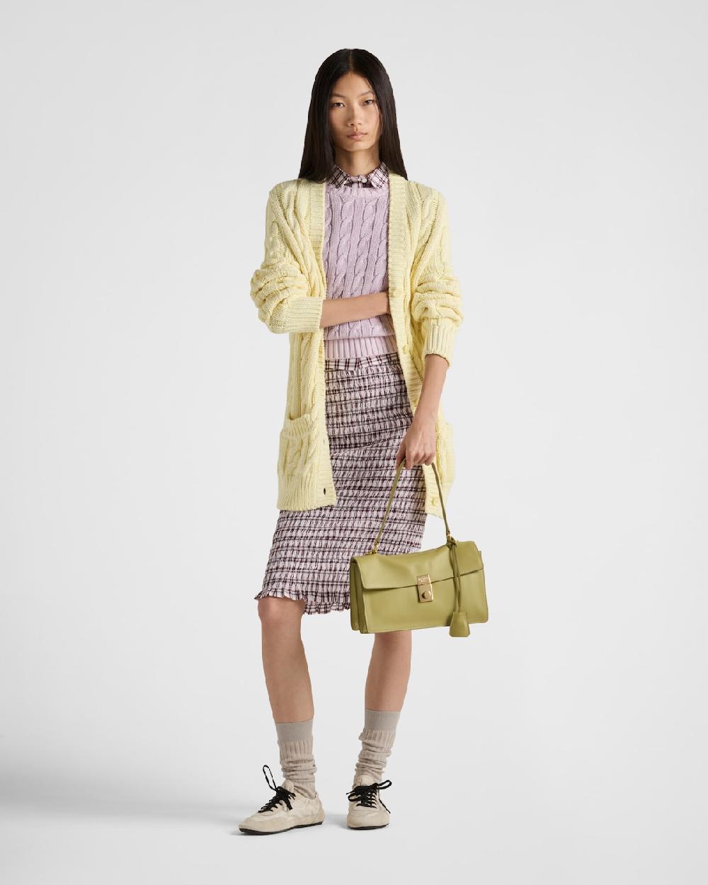 Prada Camisa de cuadros en algodón