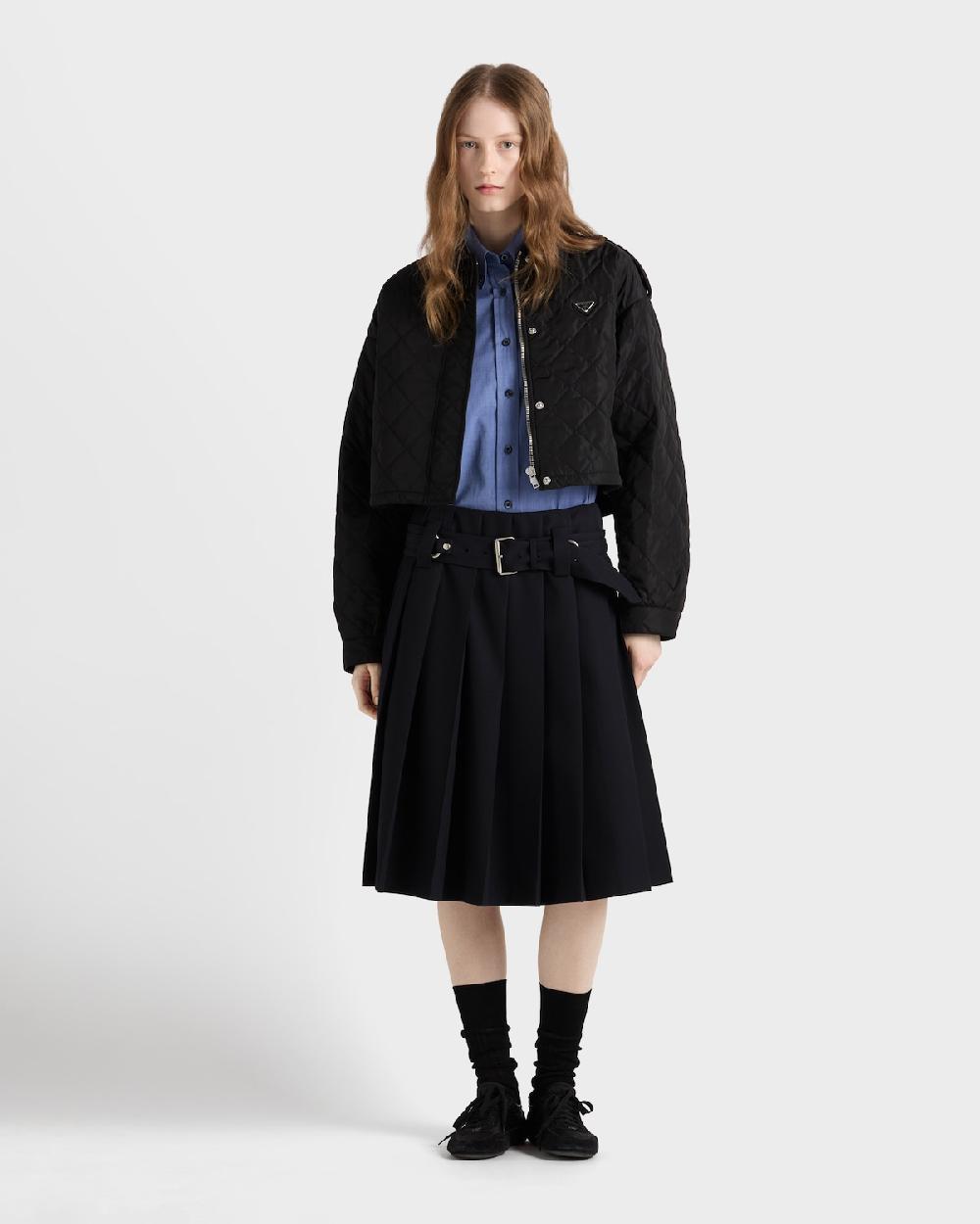 Prada Camisa de fil-à-fil bordada