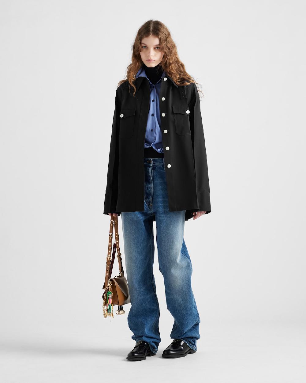 Prada Camisa de gabardina