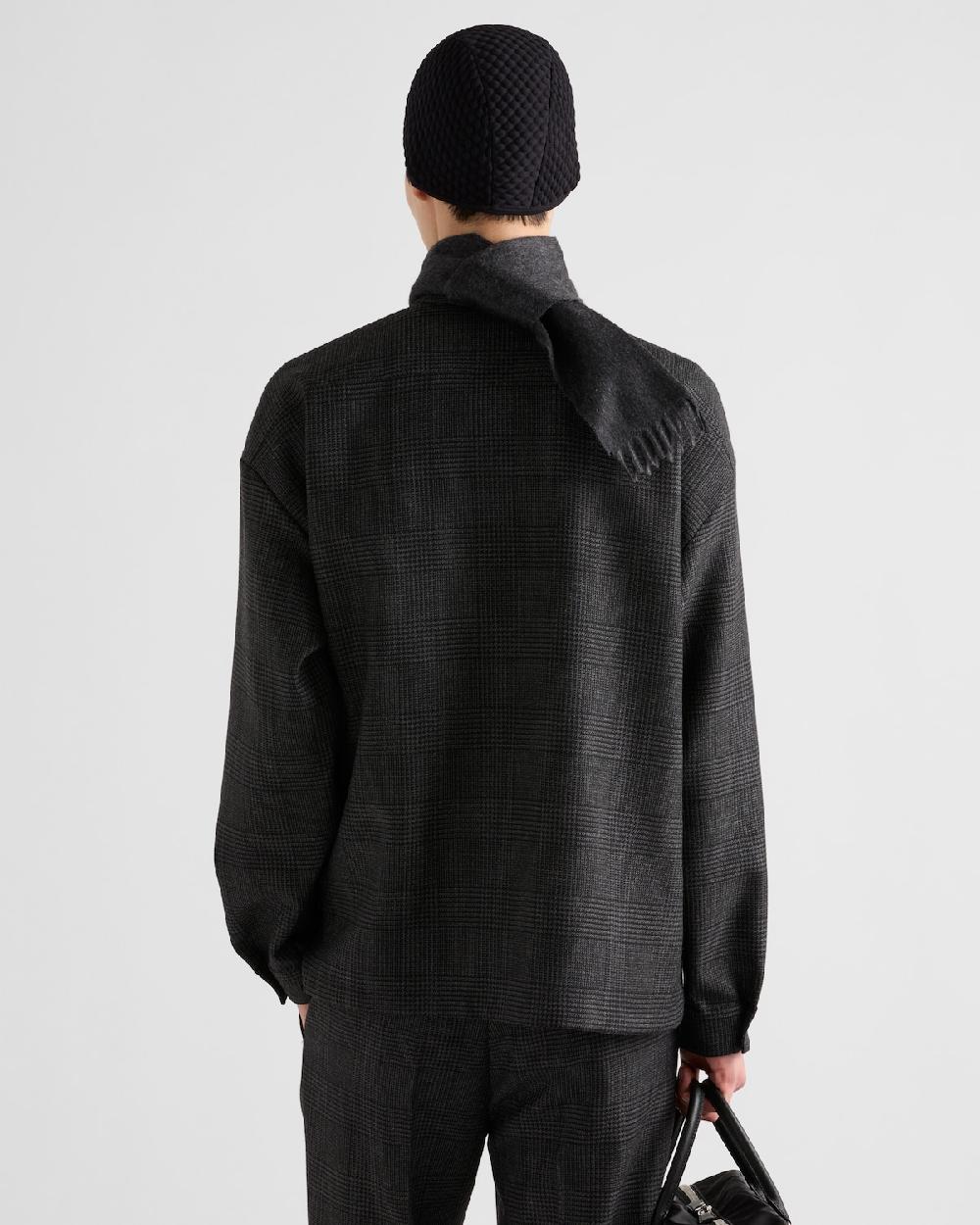 Prada Camisa De Lana Con Cremallera