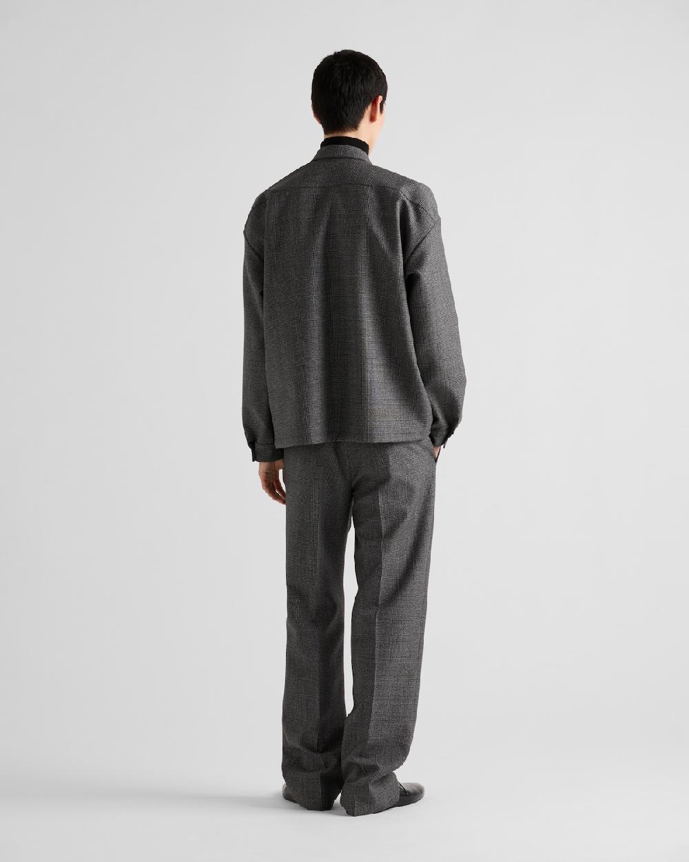 Prada Camisa De Lana Con Cremallera