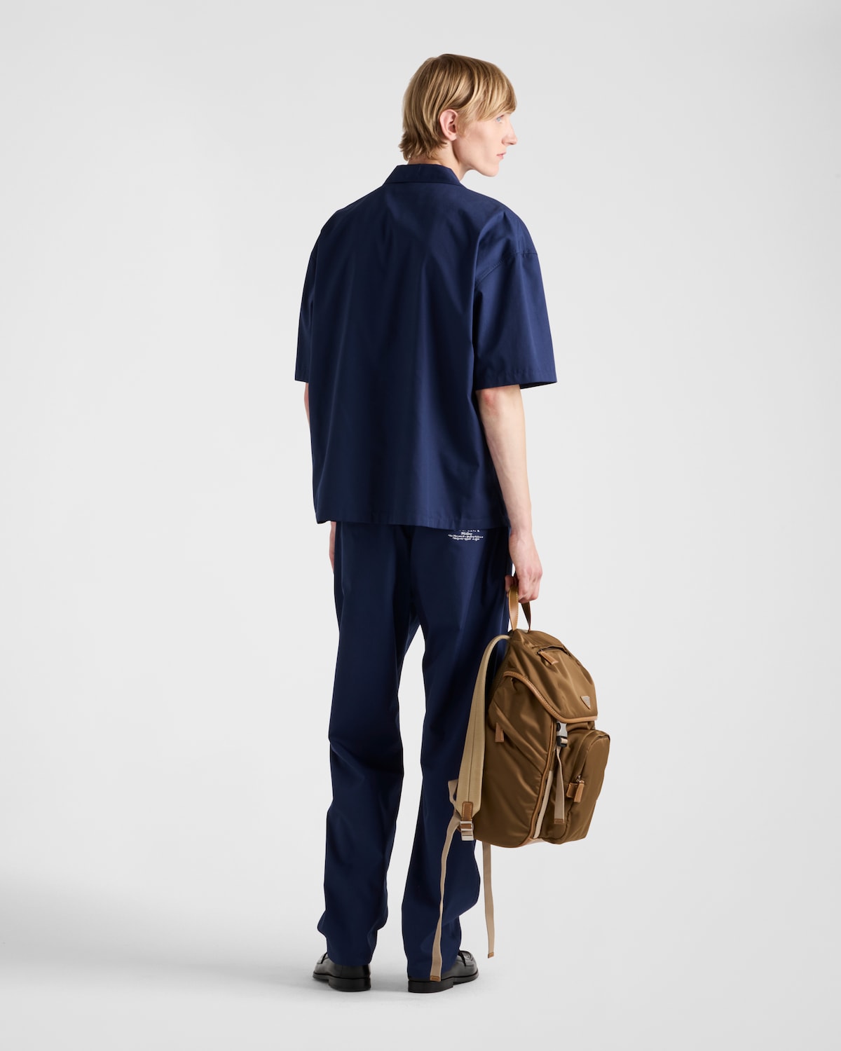 Prada Camisa De Manga Corta De Algodón Técnico