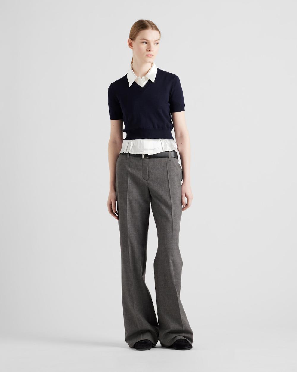 Prada Camisa de manga corta de satén