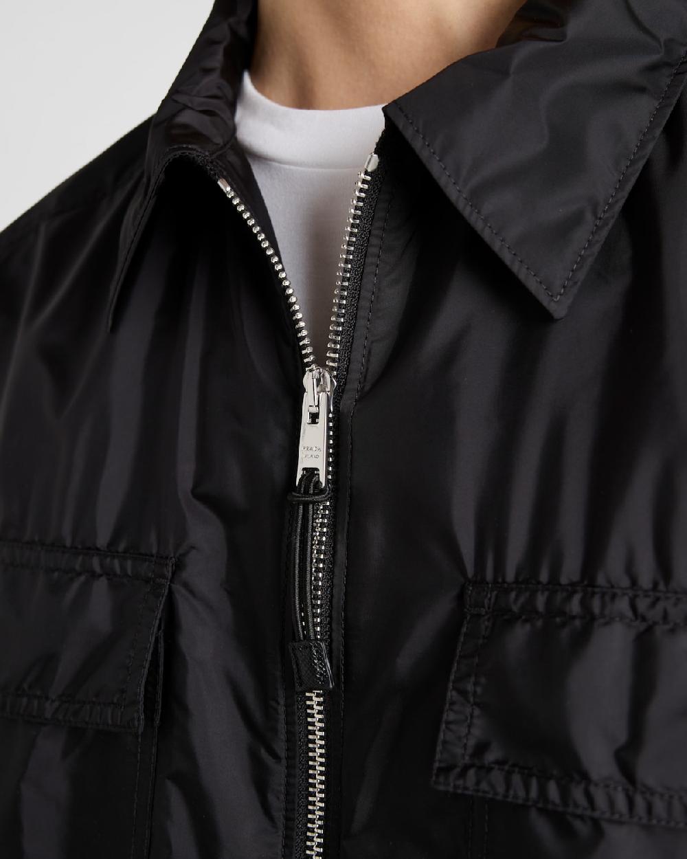 Prada Camisa De Manga Corta En Ligero Re-Nylon