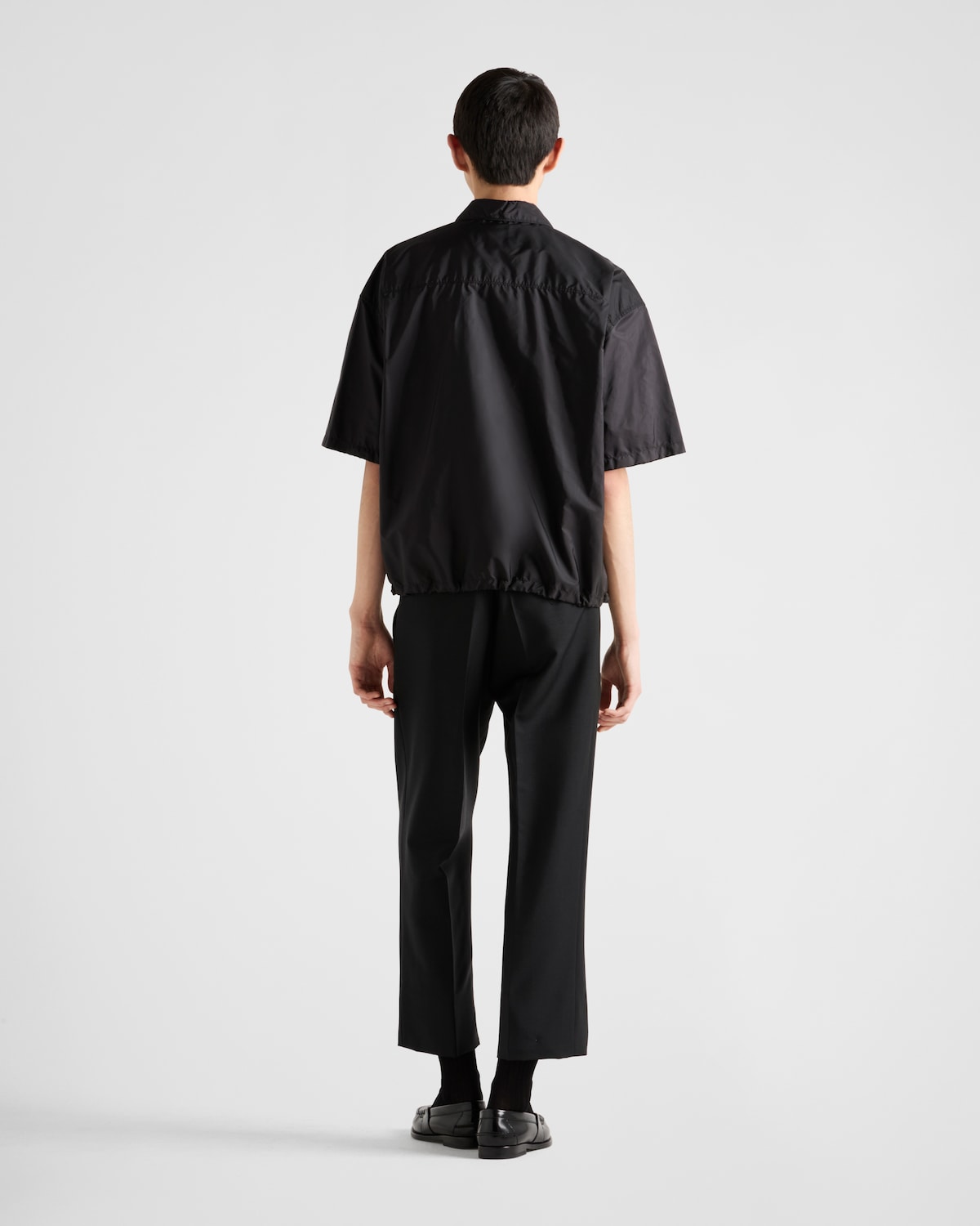 Prada Camisa De Manga Corta En Ligero Re-Nylon