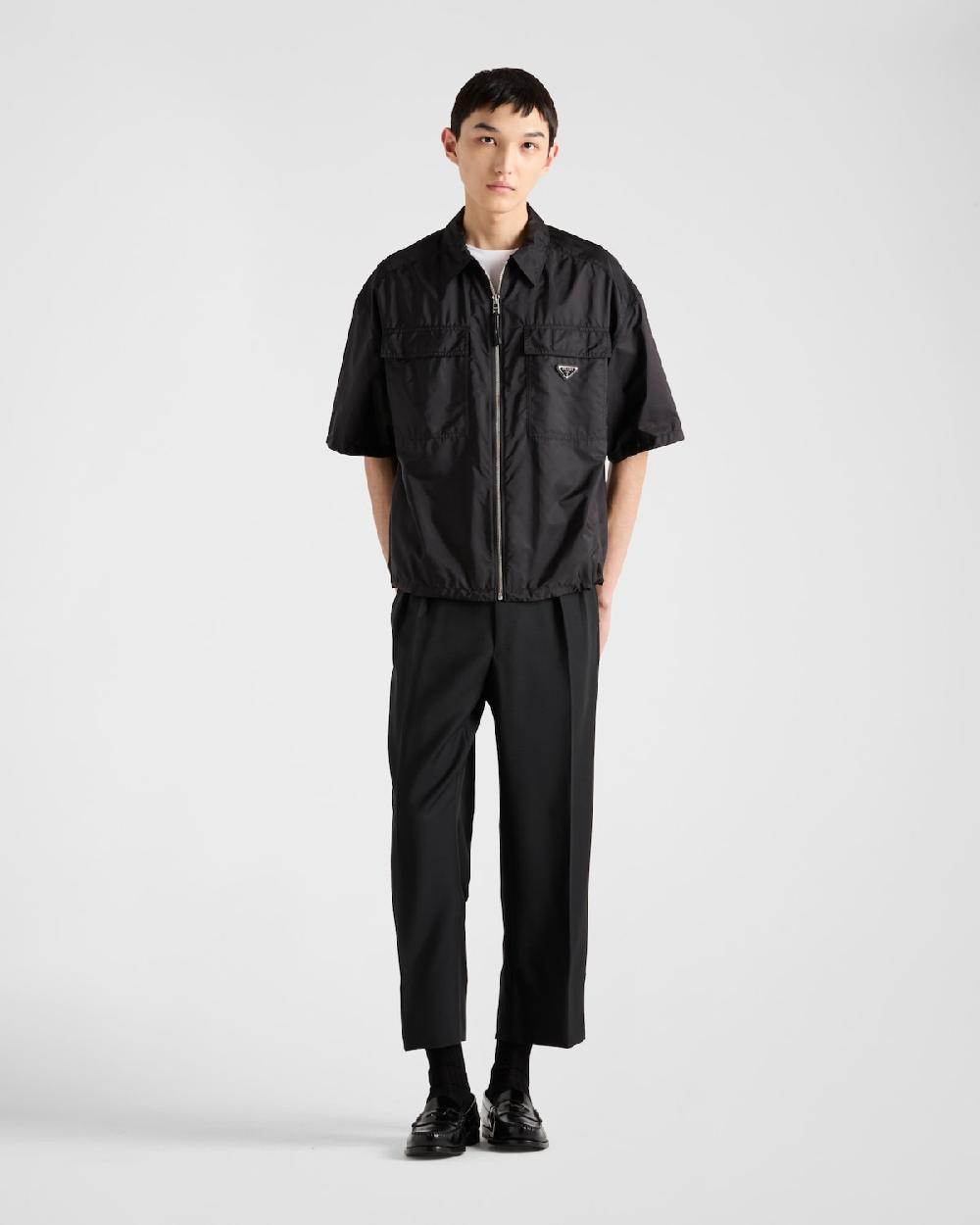 Prada Camisa de manga corta en ligero Re-Nylon