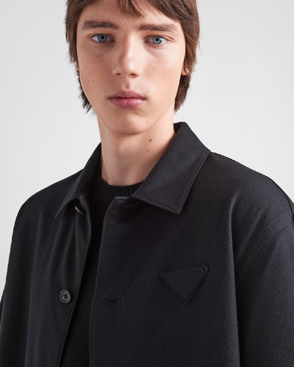 Prada Camisa De Mezcla De Lana