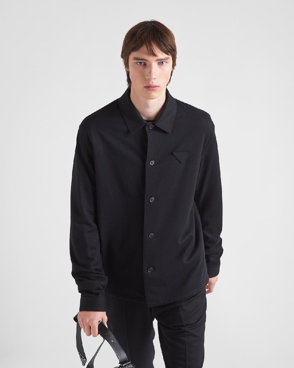 Prada Camisa De Mezcla De Lana