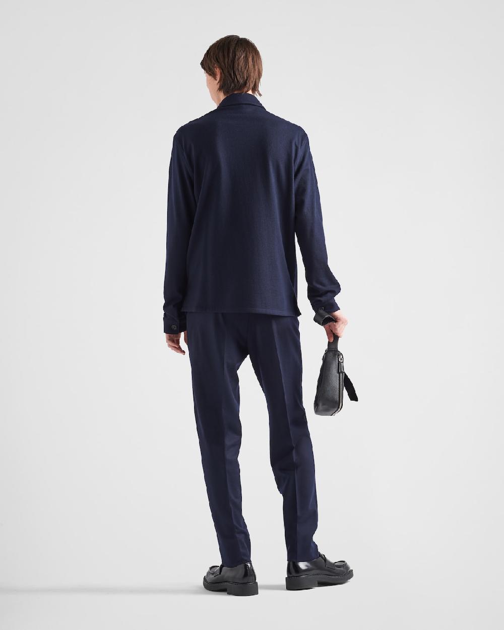 Prada Camisa De Mezcla De Lana