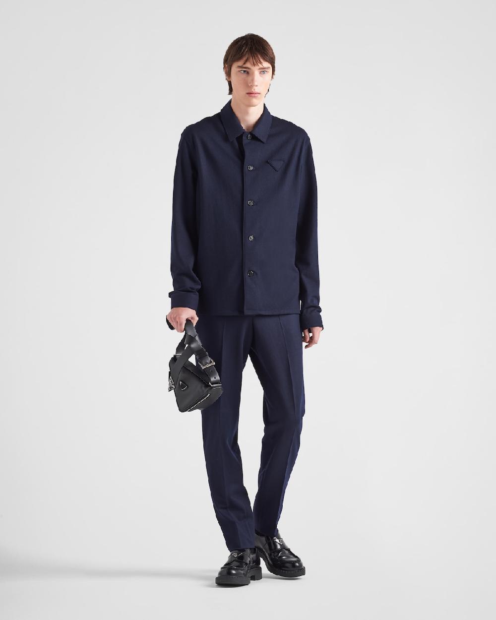 Prada Camisa de mezcla de lana