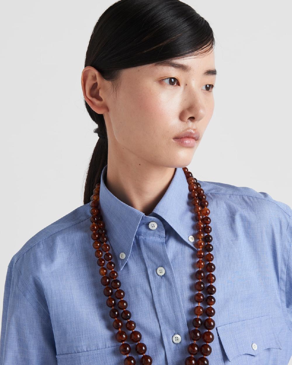 Prada Camisa De Popelín