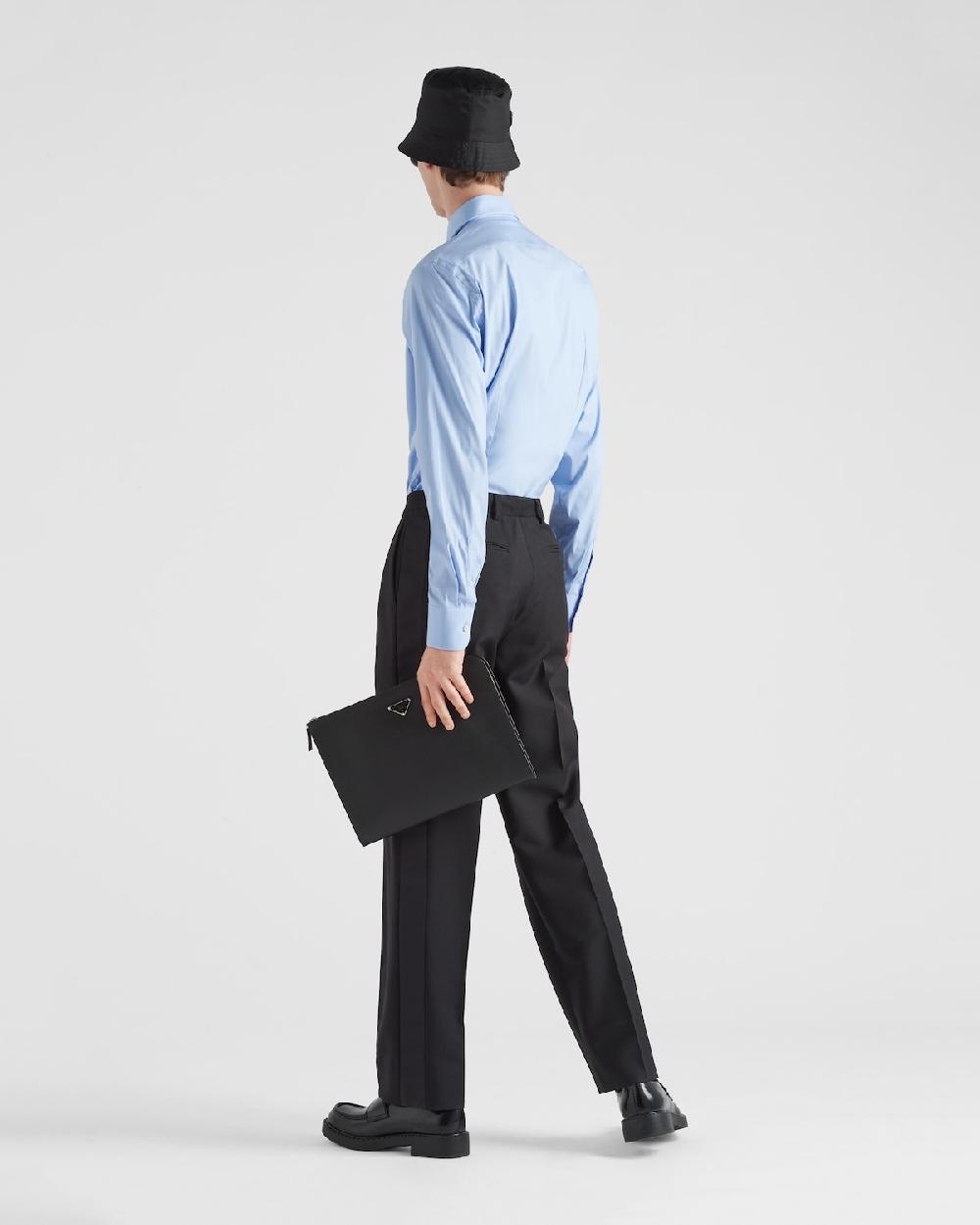 Prada Camisa De Popelina Elástica