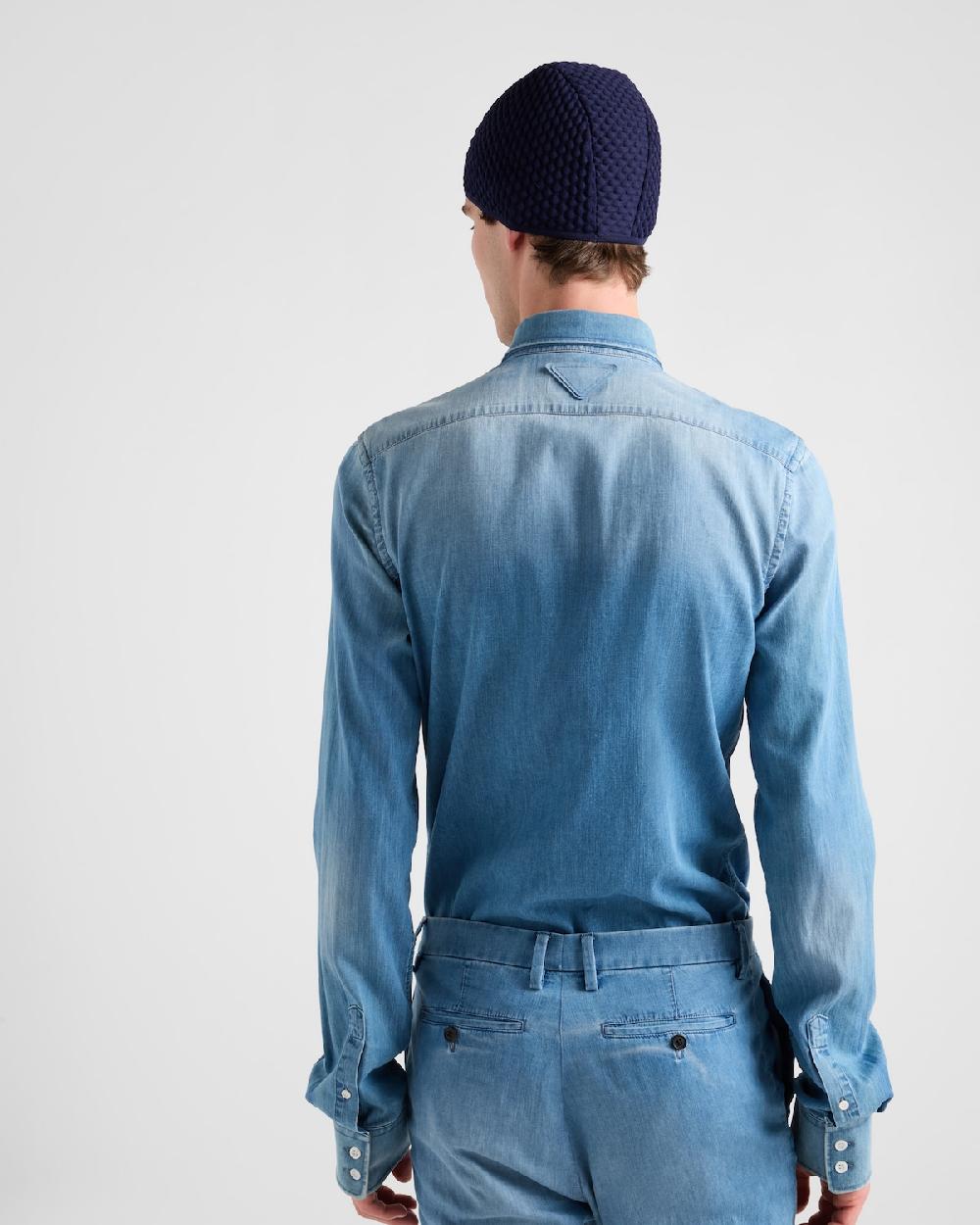 Prada Camisa De Tejido Vaquero Ligero