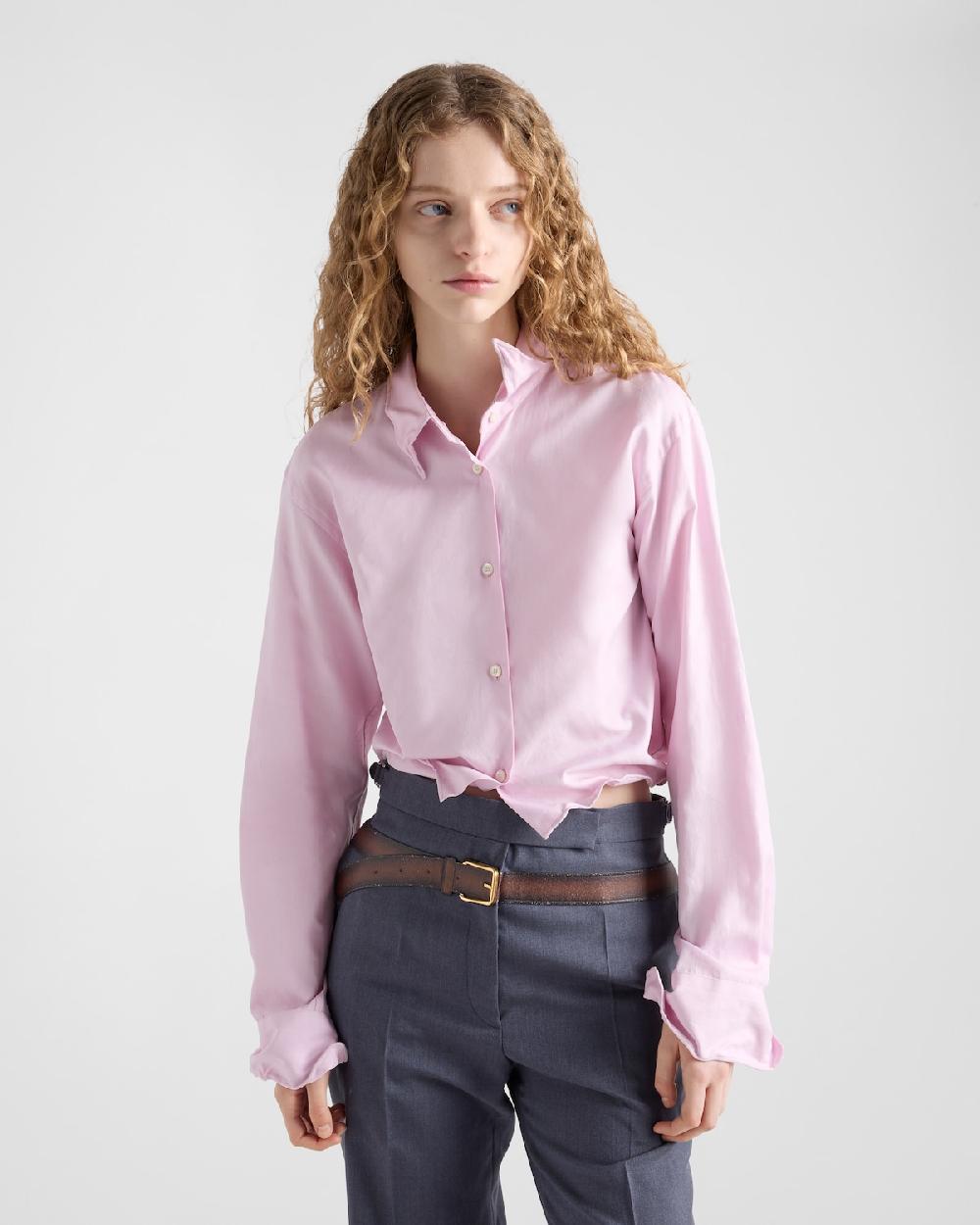 Prada Camisa Oxford De Algodón