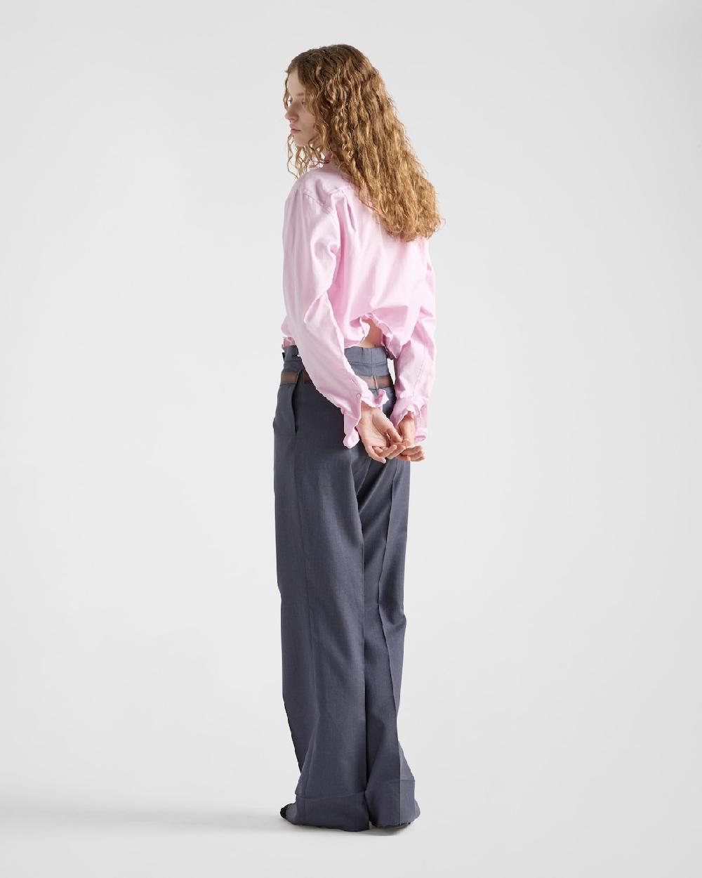 Prada Camisa Oxford De Algodón