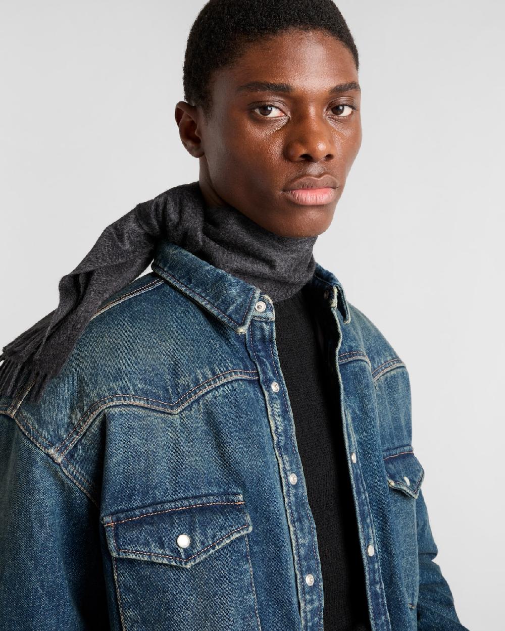 Prada Camisa Vaquera Acolchada