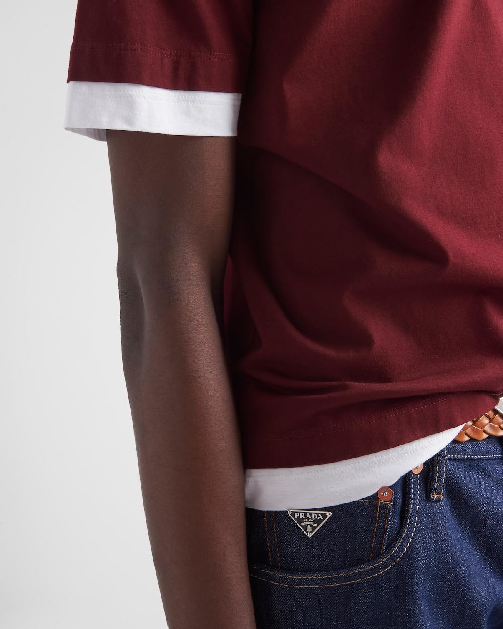 Prada Camiseta De Algodón