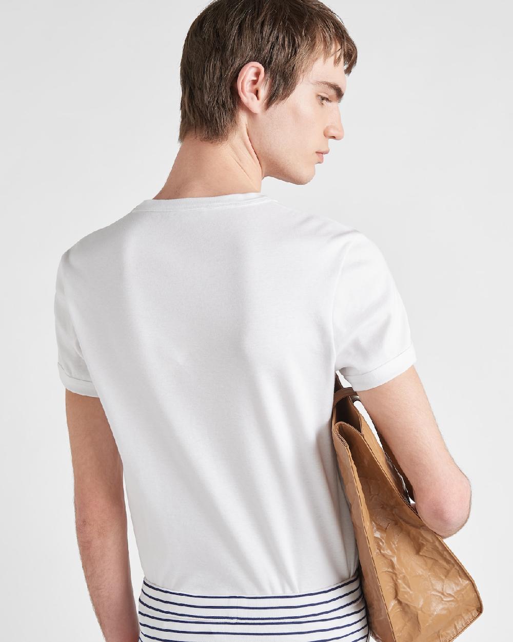 Prada Camiseta De Algodón