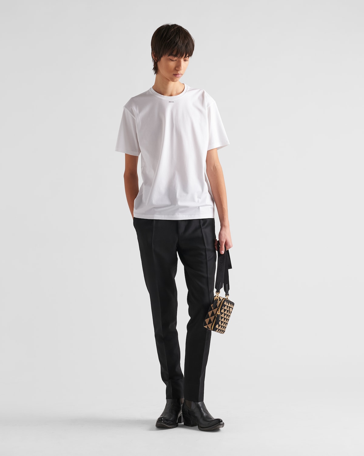 Prada Camiseta de algodón elástico