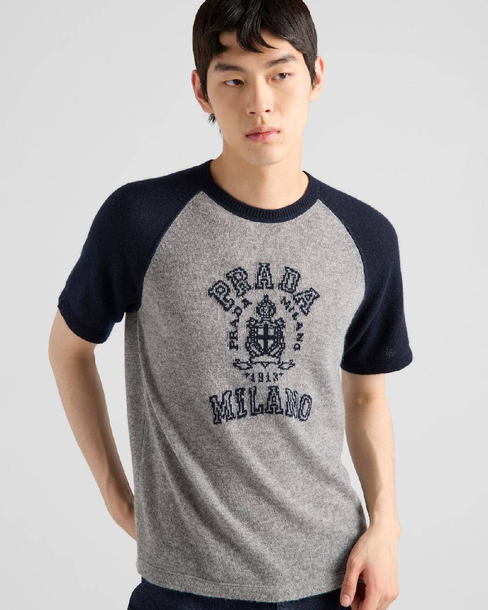 Prada Camiseta De Cachemir Con Logo