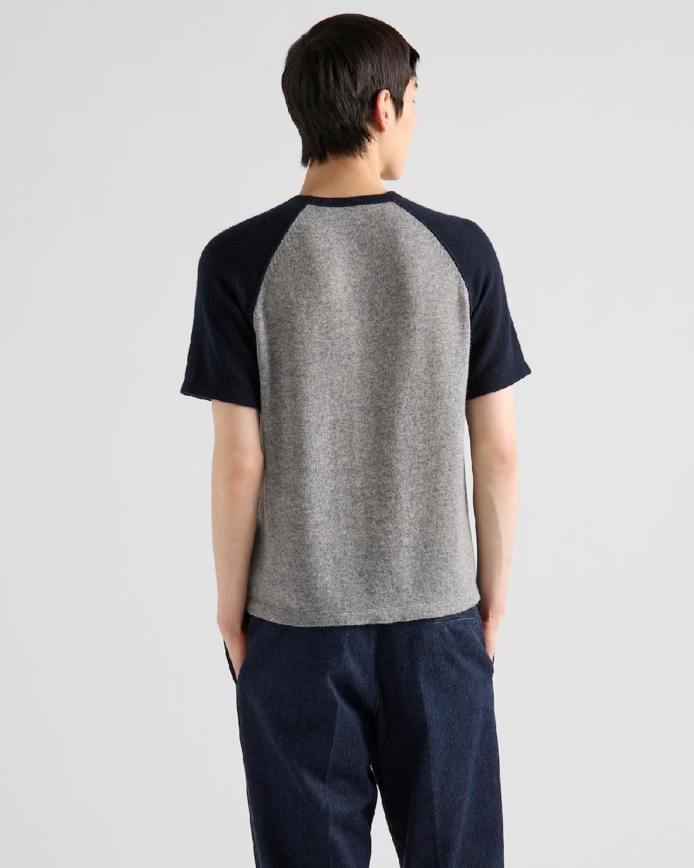 Prada Camiseta De Cachemir Con Logo