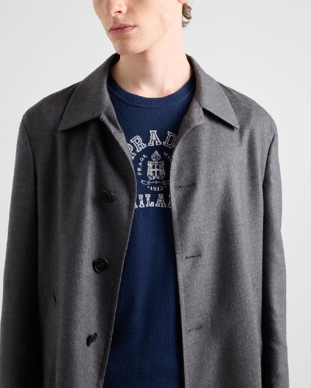 Prada Camiseta De Cachemir Con Logo