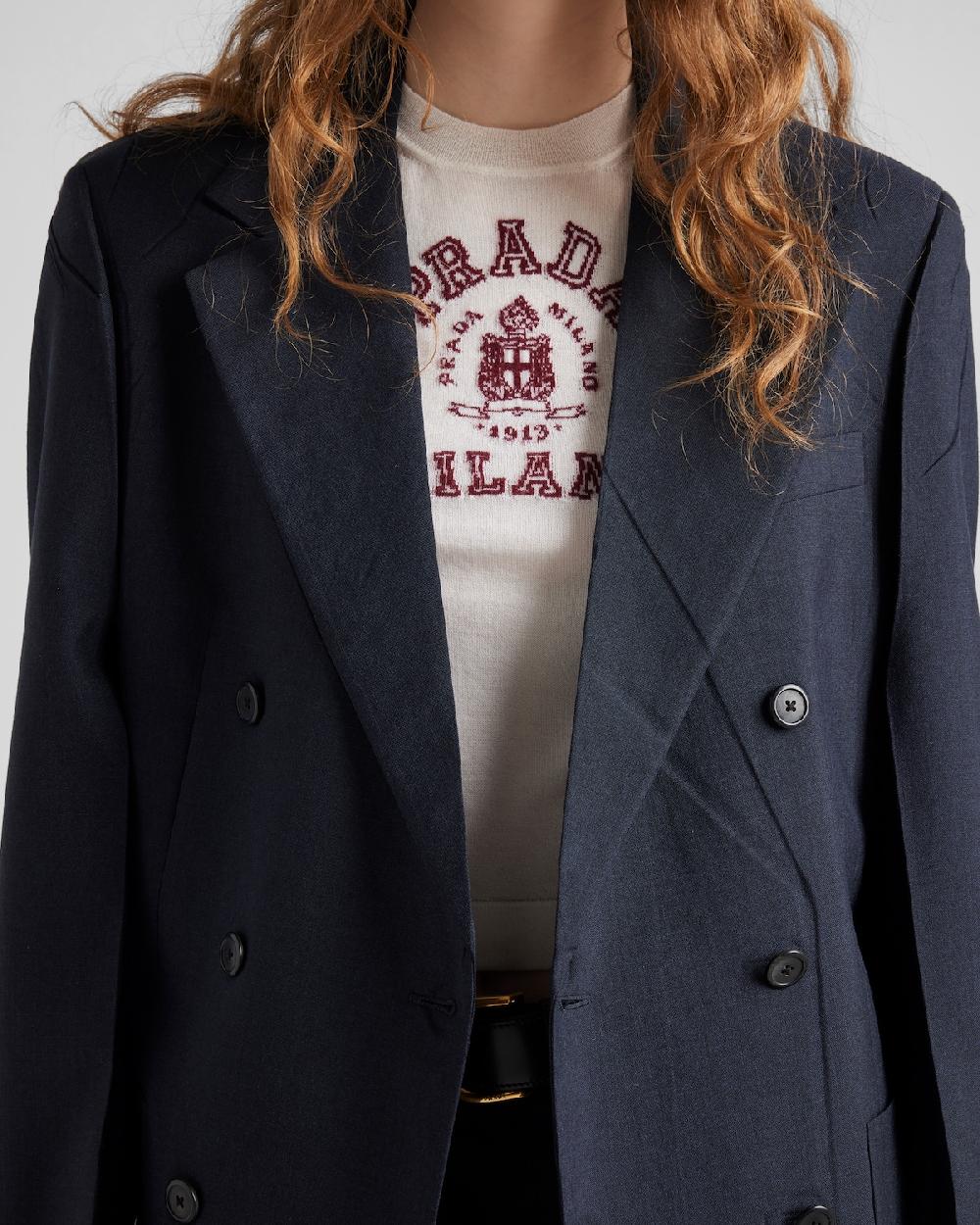 Prada Camiseta De Cachemir En Intarsia