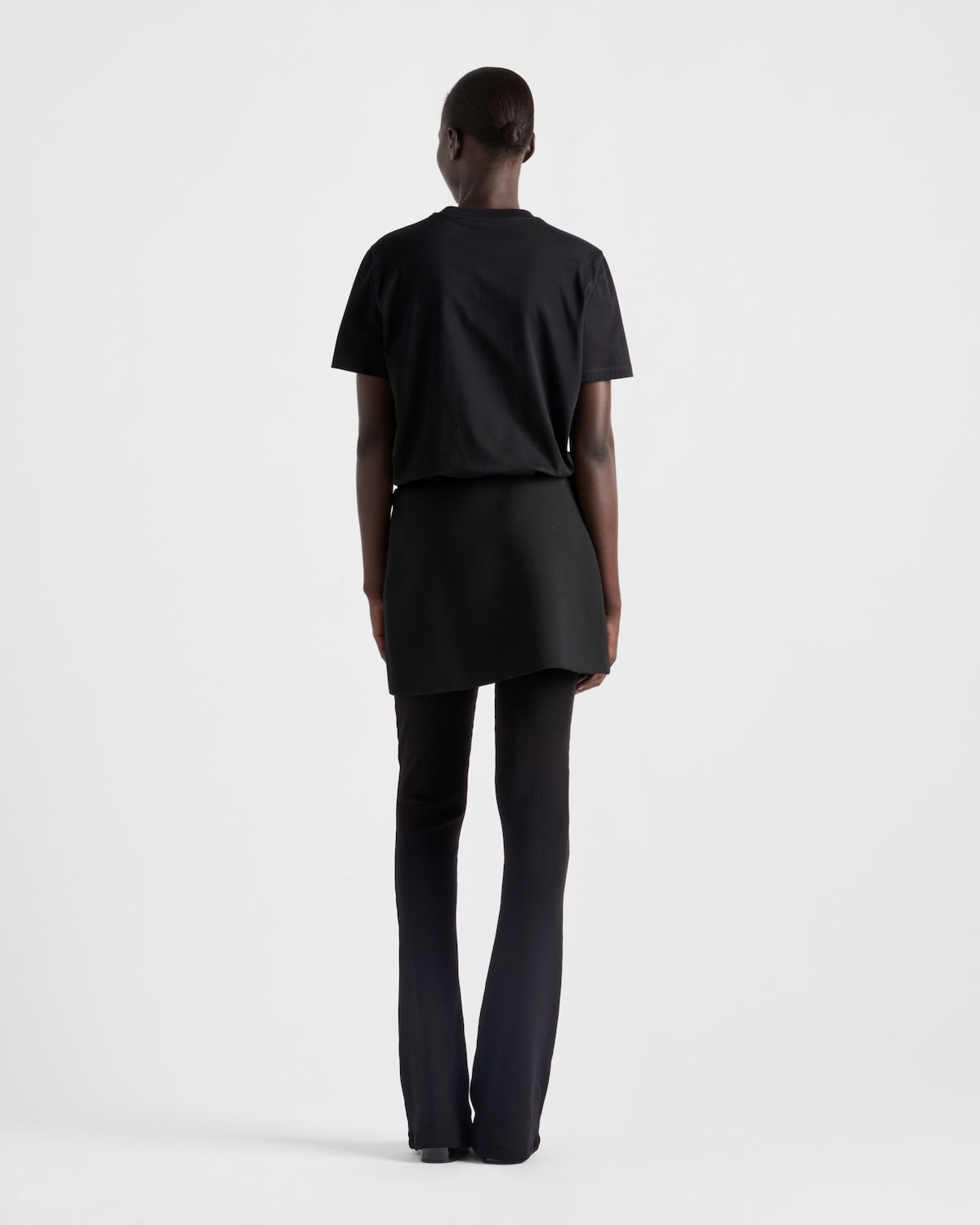 Prada Camiseta De Punto Con Triángulo Bordado