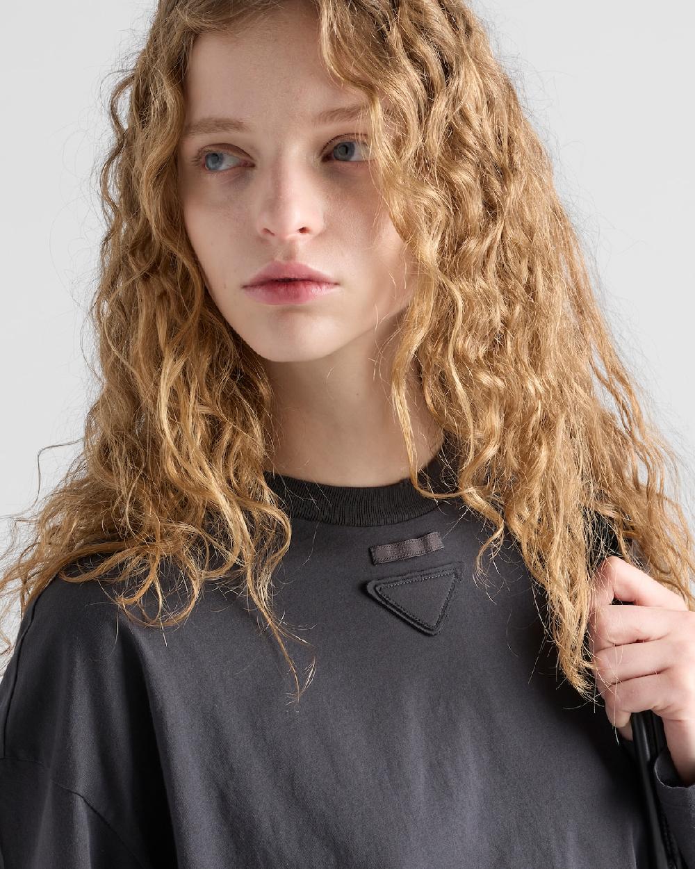 Prada Camiseta De Punto De Manga Larga