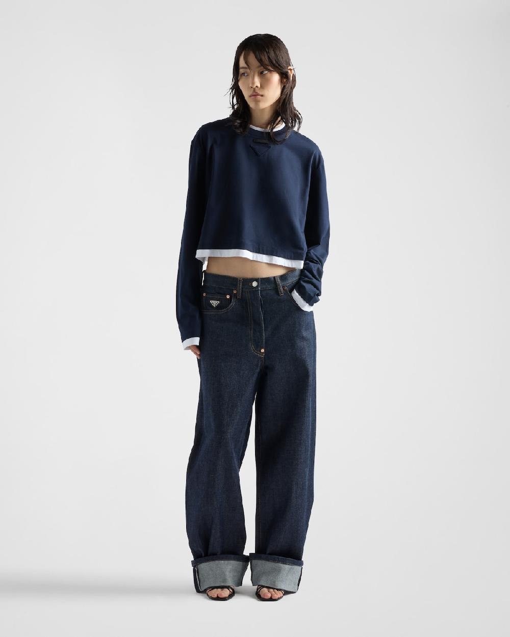 Prada Camiseta de punto de manga larga