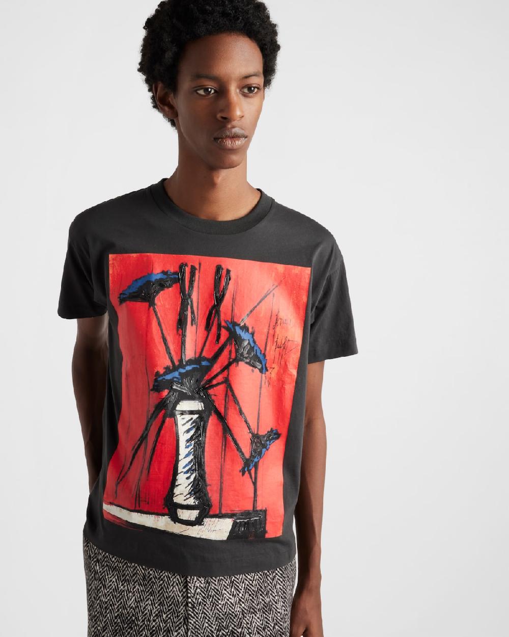 Prada Camiseta De Punto Estampado