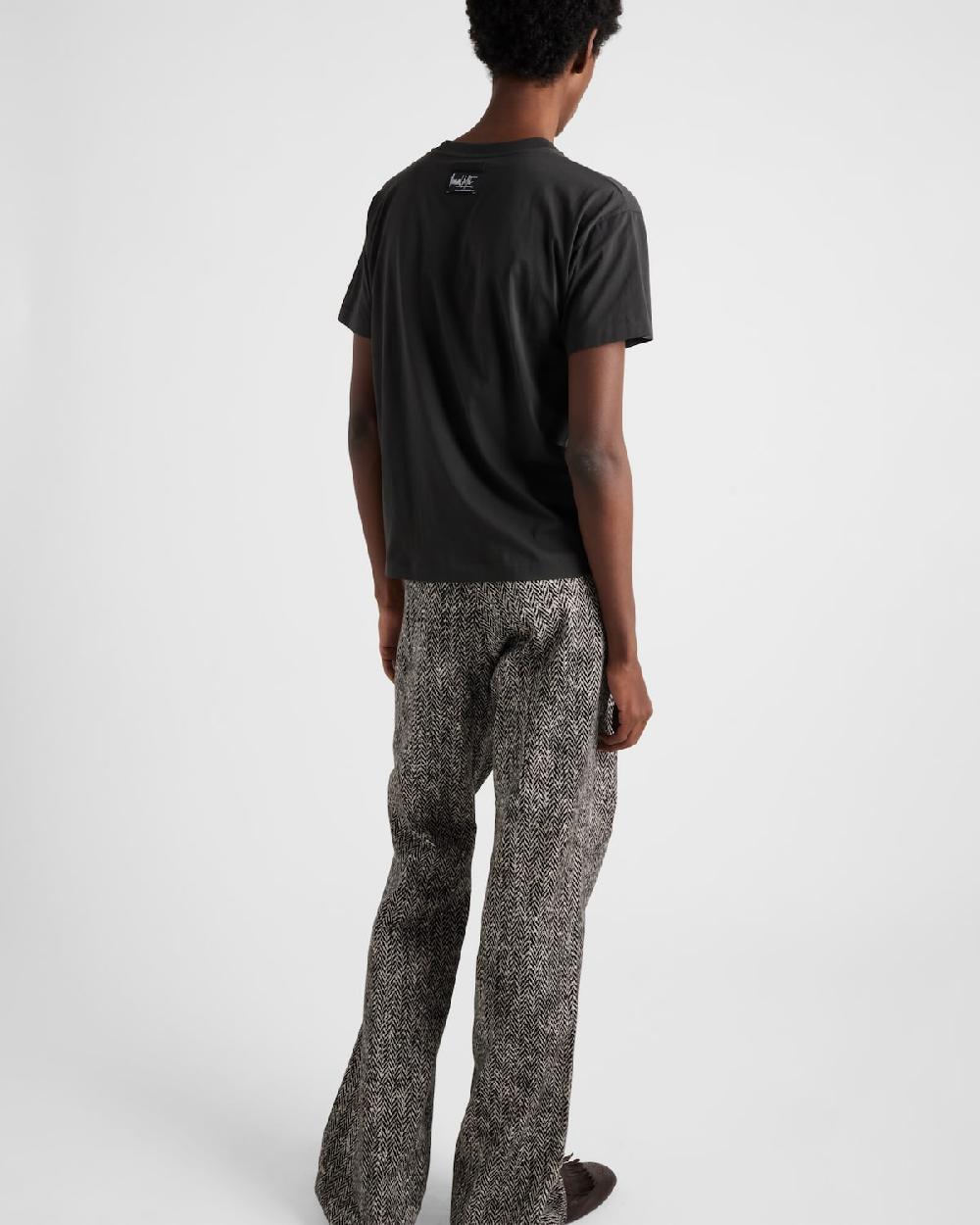 Prada Camiseta De Punto Estampado