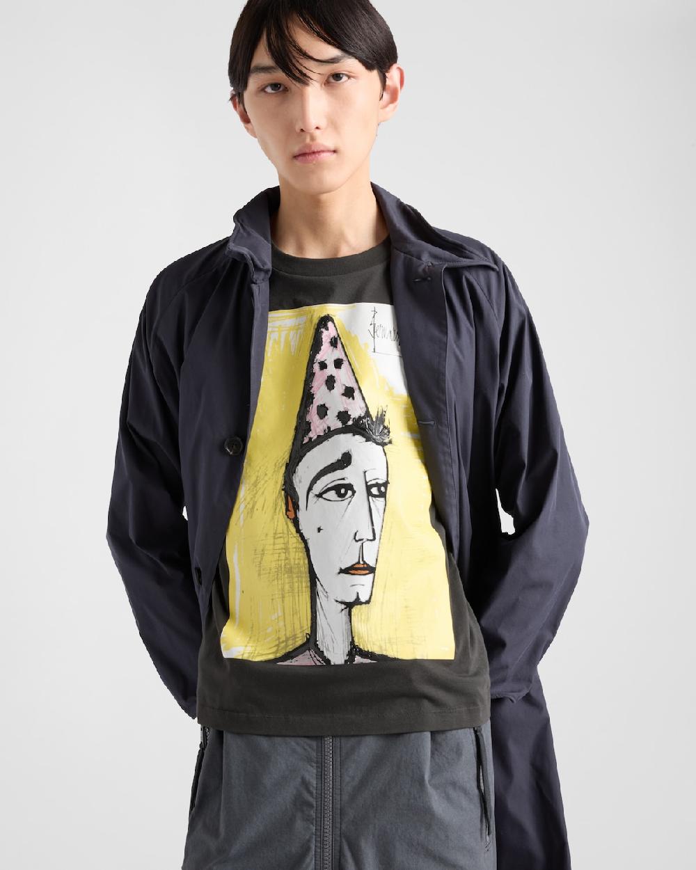 Prada Camiseta De Punto Estampado