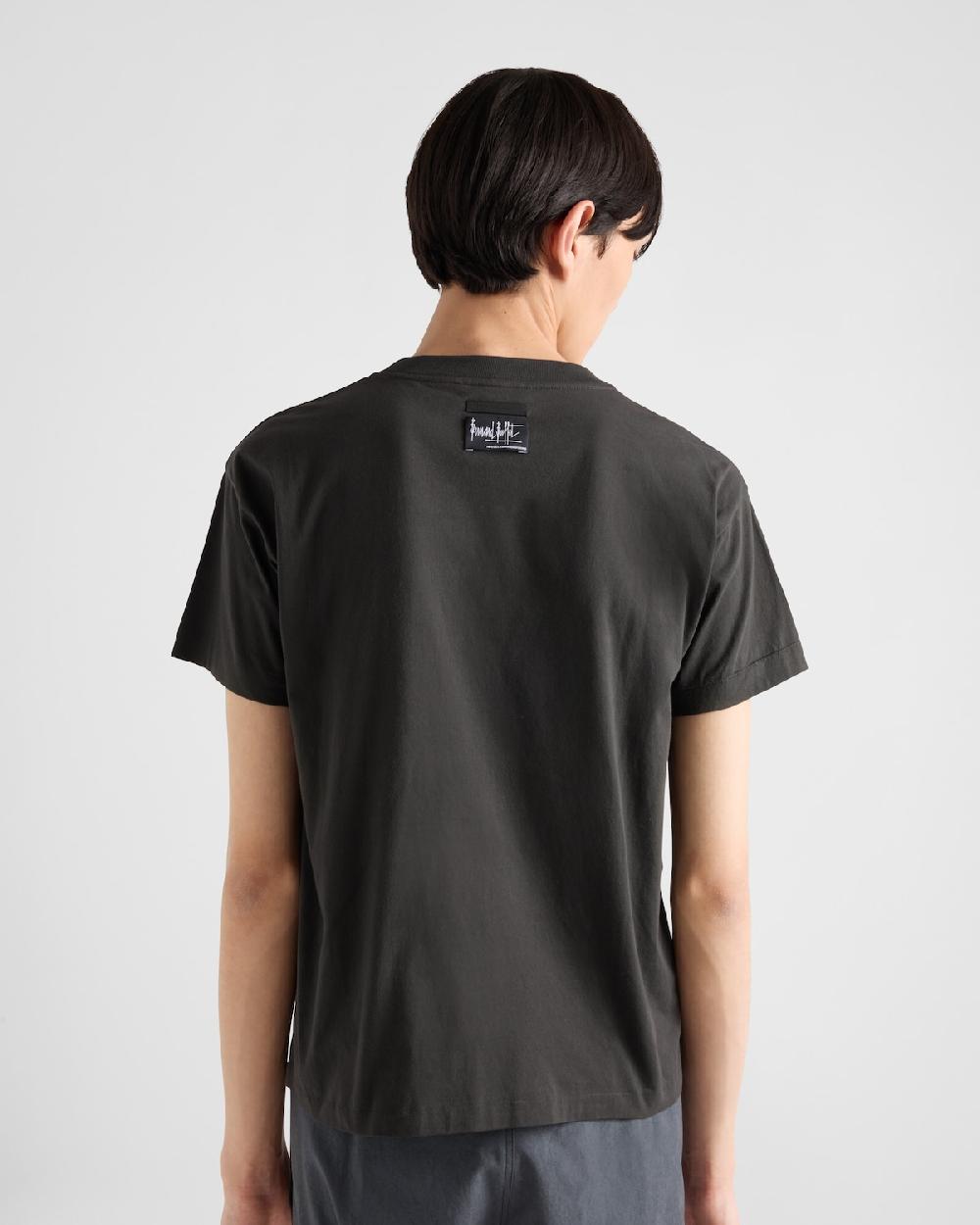 Prada Camiseta De Punto Estampado