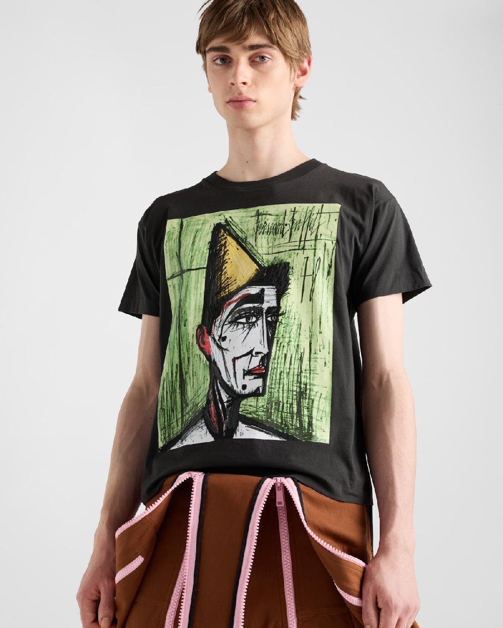 Prada Camiseta De Punto Estampado