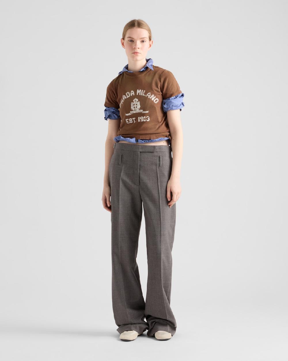 Prada Camiseta de punto estampado