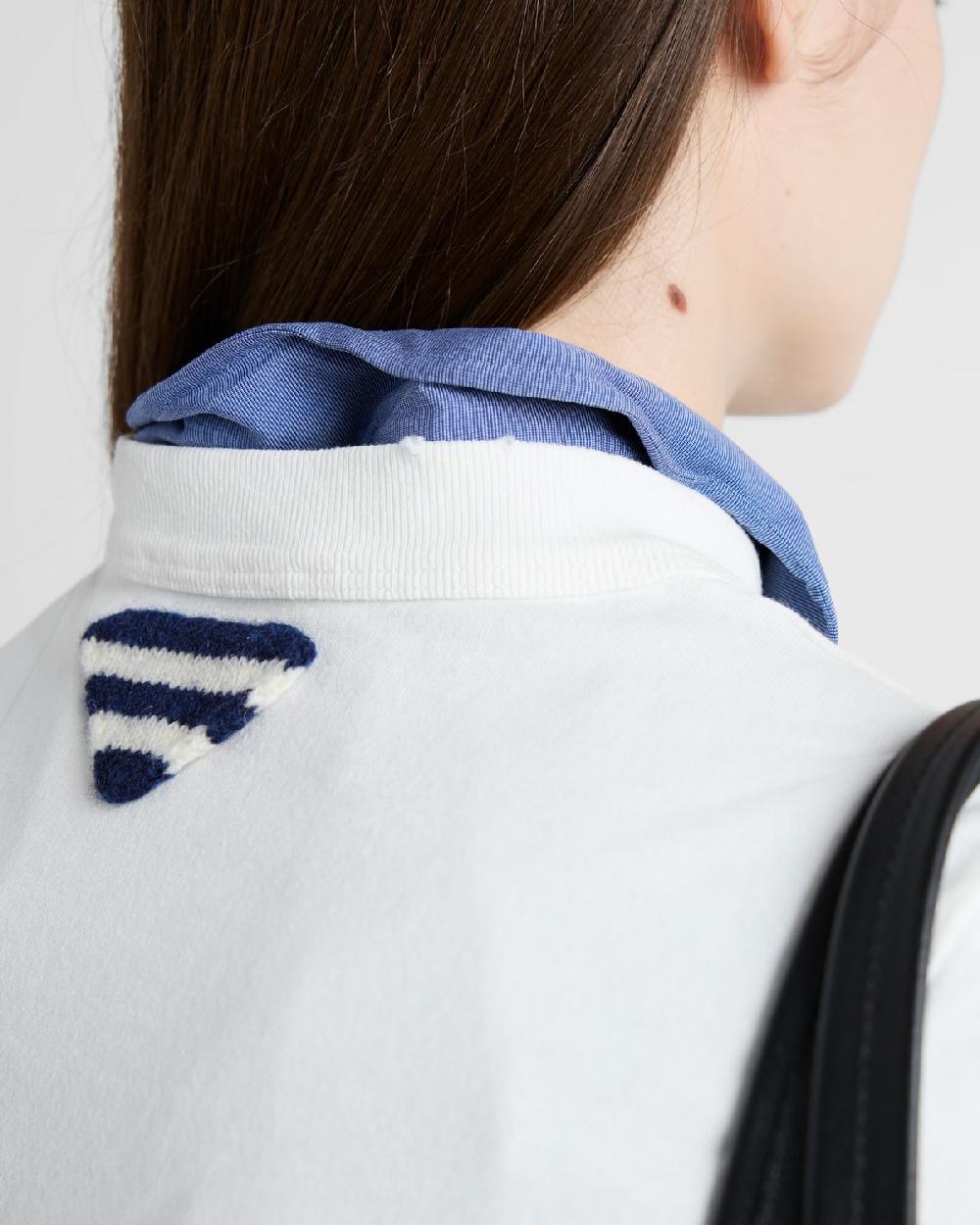 Prada Camiseta De Punto Estampado