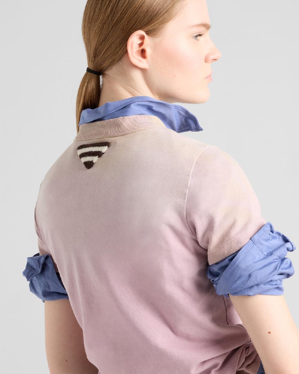 Prada Camiseta De Punto Estampado