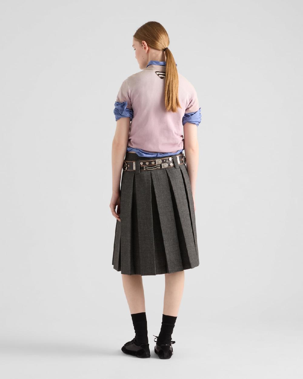 Prada Camiseta De Punto Estampado