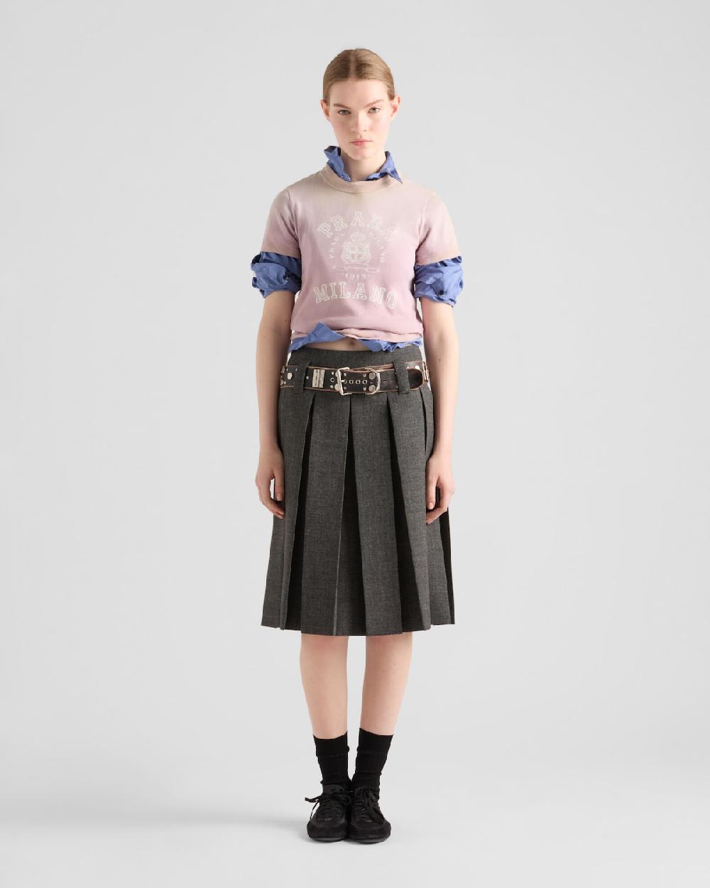 Prada Camiseta de punto estampado