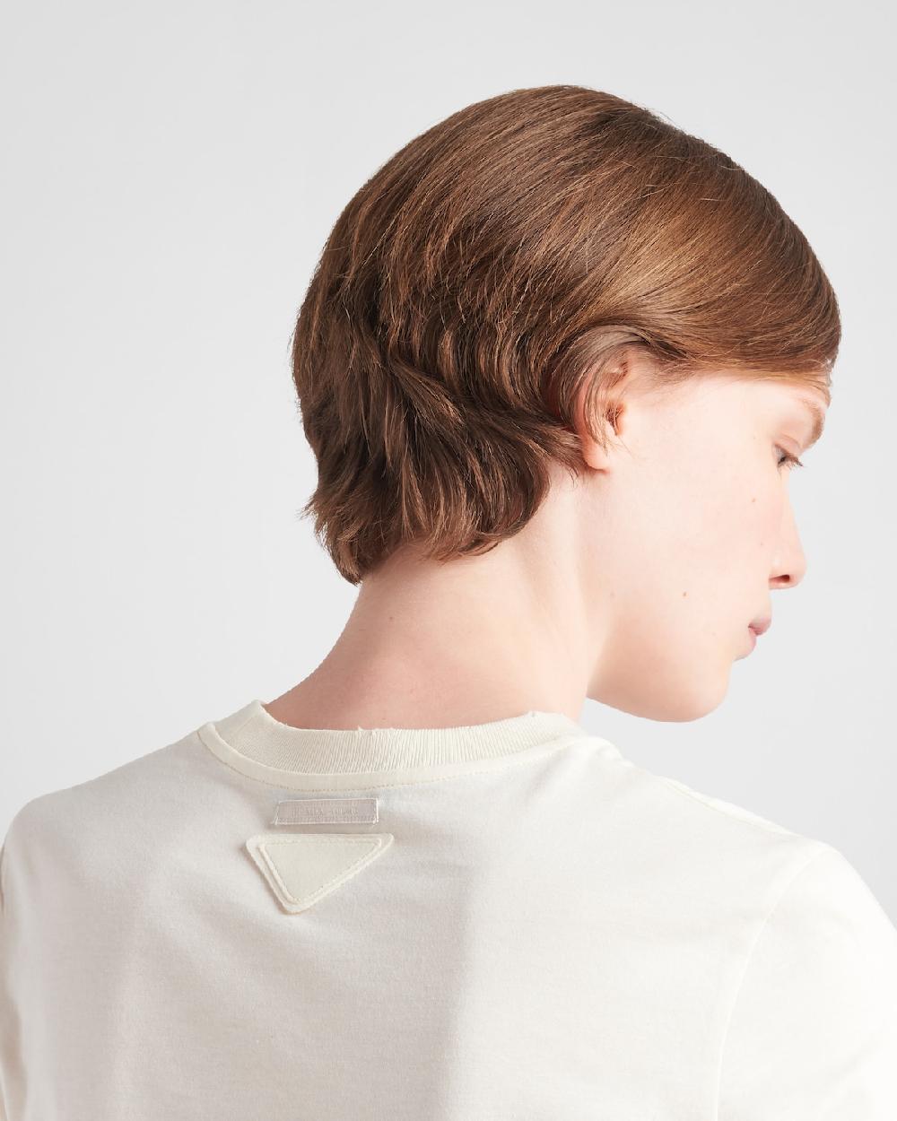 Prada Camiseta De Punto Estampado