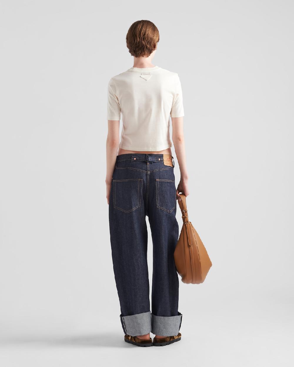 Prada Camiseta De Punto Estampado