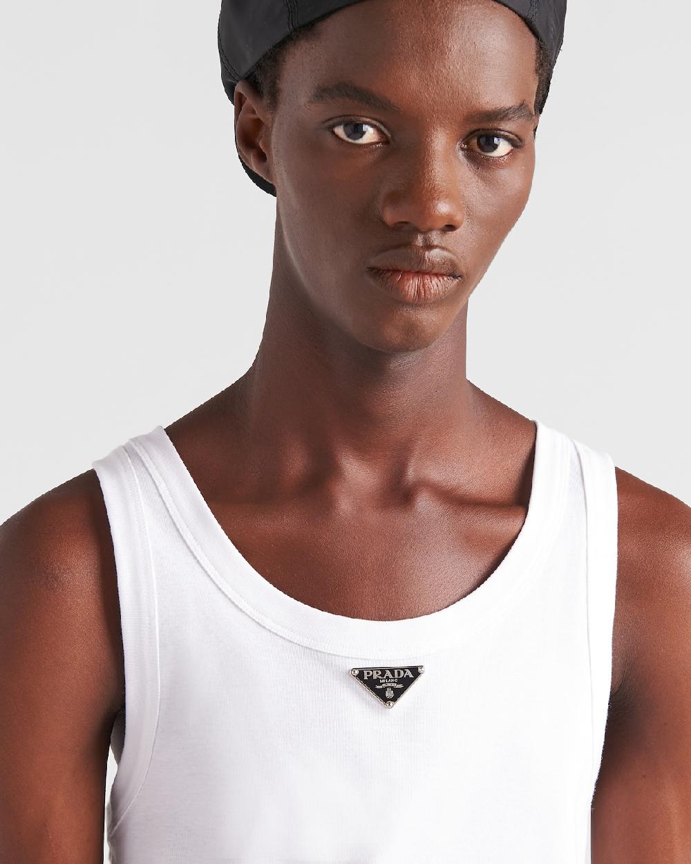 Prada Camiseta De Tirantes De Algodón