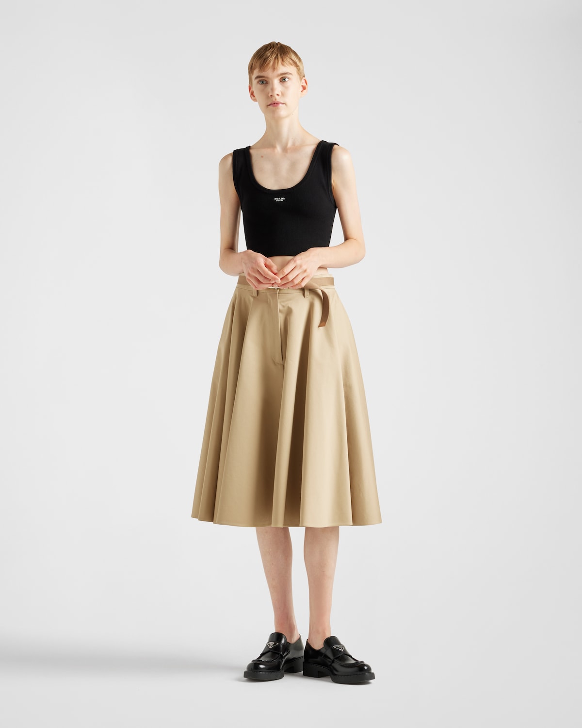 Prada Camiseta De Tirantes De Algodón