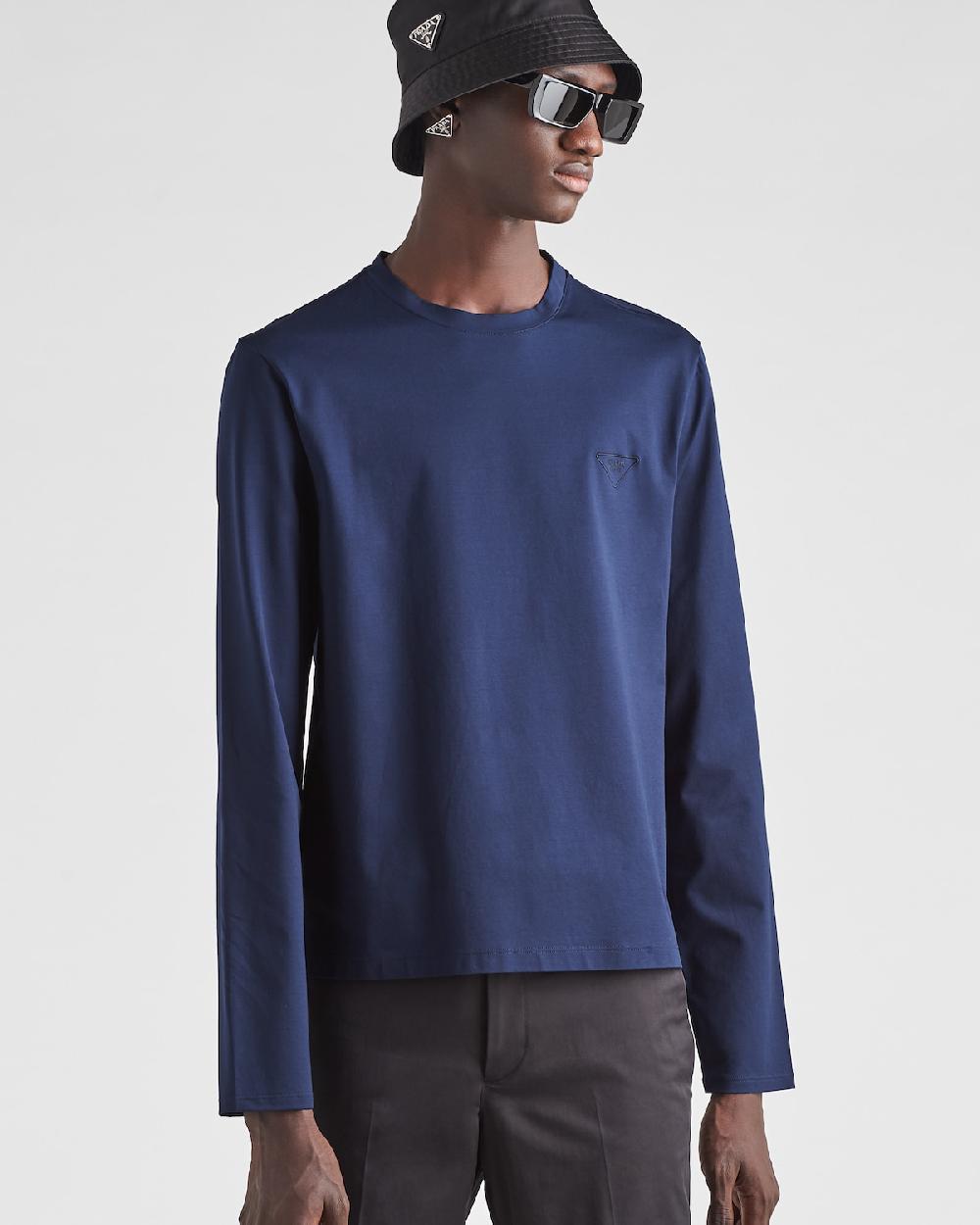 Prada Camiseta En Algodón Elástico