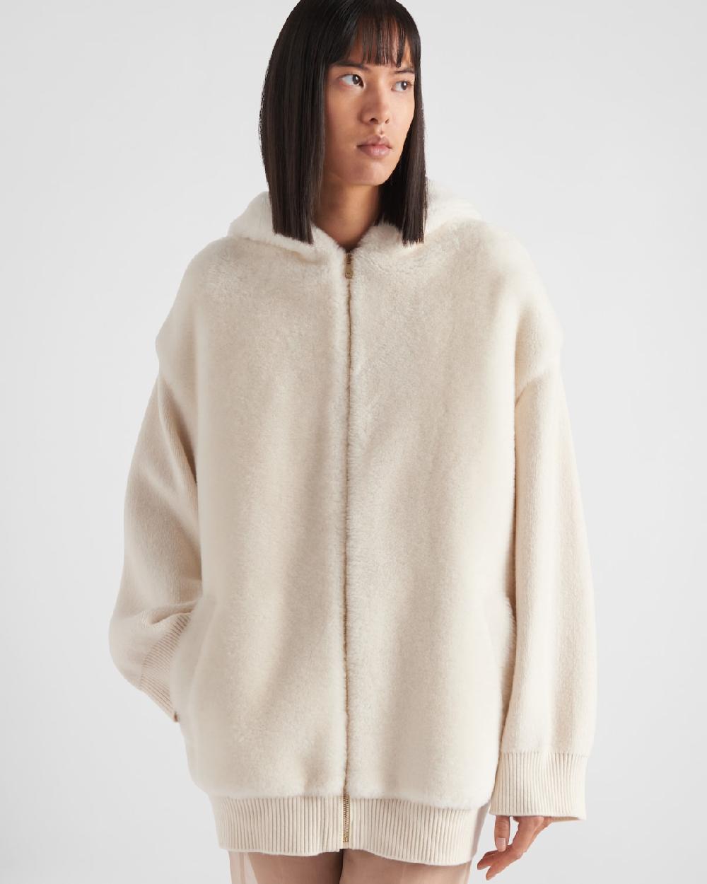 Prada Cárdigan De Cachemir Con Capucha