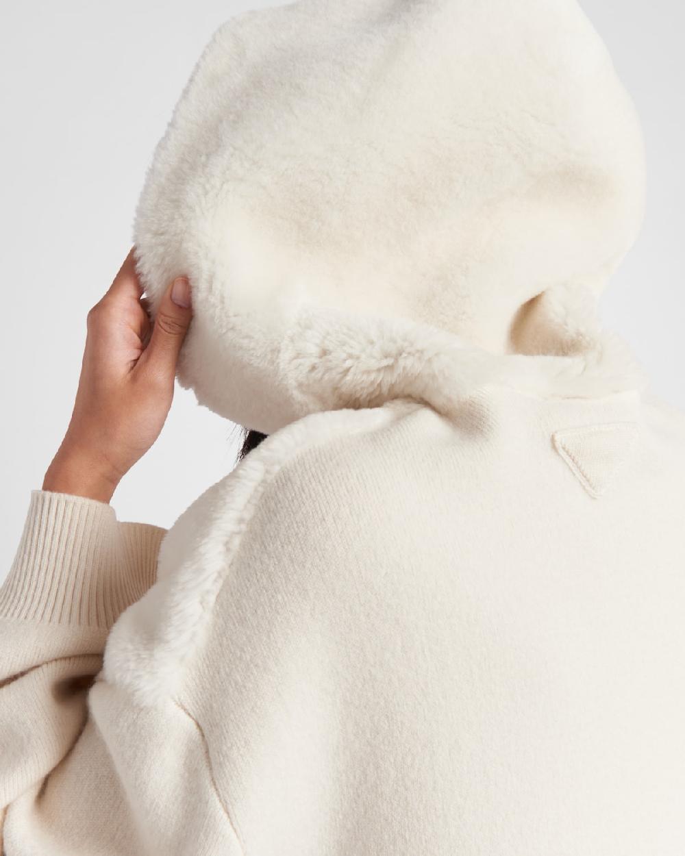 Prada Cárdigan De Cachemir Con Capucha