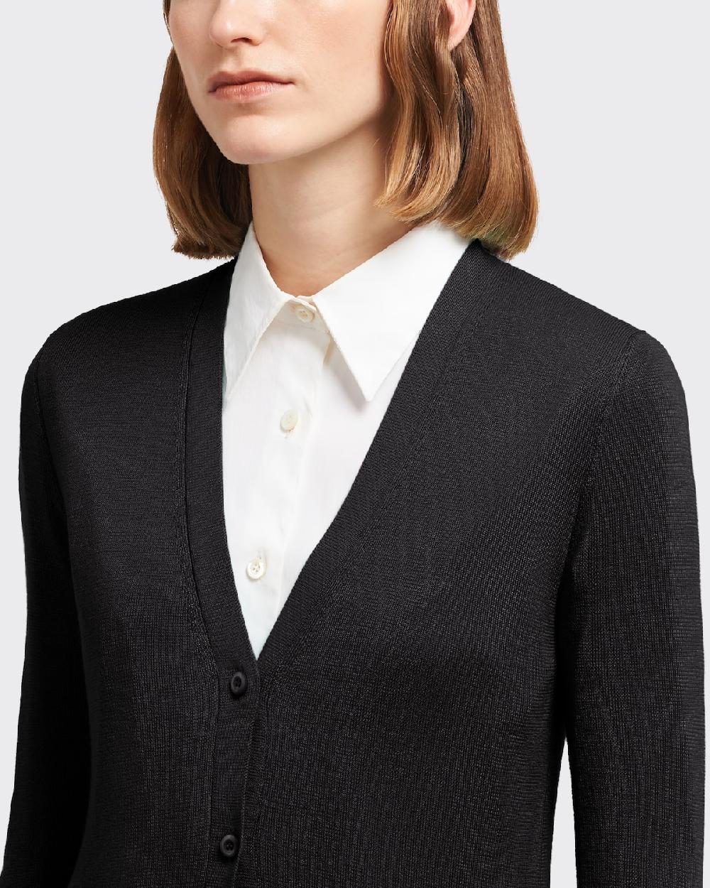 Prada Cárdigan De Cachemira Y Seda