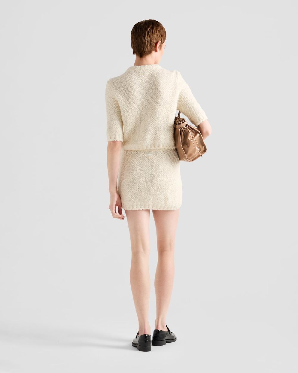 Prada Cárdigan De Mohair Bouclé