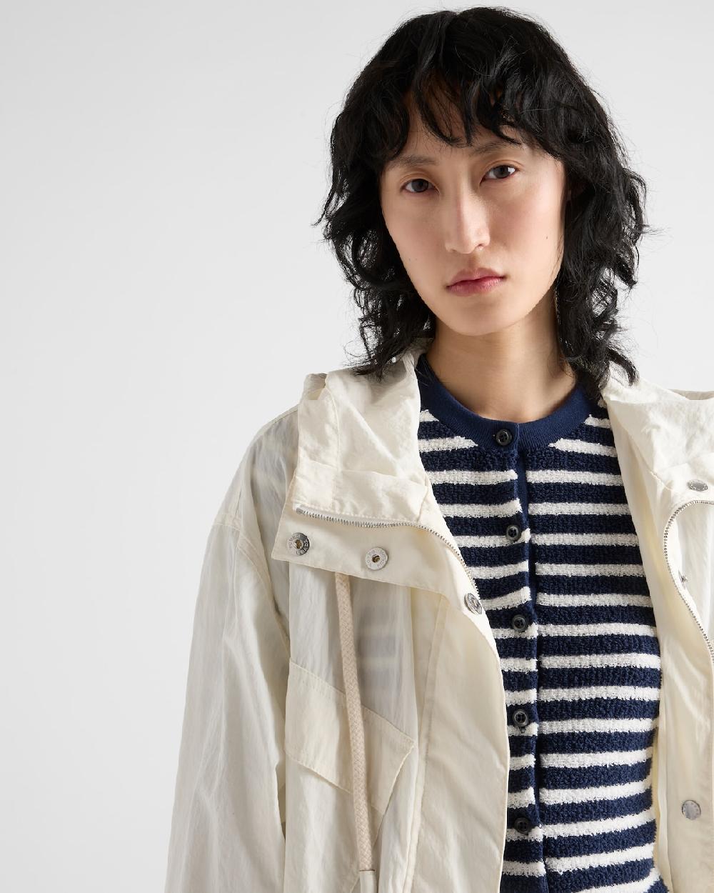 Prada Cárdigan En Bouclé De Algodón